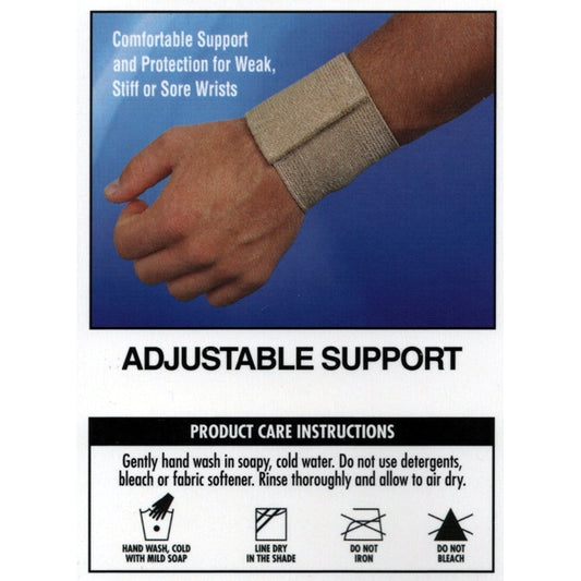 Flex Aid Adjustable Wrist Support with Loop - Natural Beige(Fits Left or Right Wrist)