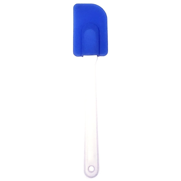 QSP 10" Silicone Spatula for Baking, Mixing, Scraping, Spreading - Blue/White (10" x 2")
