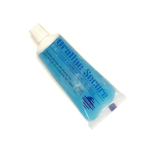 Oraline-Secure Clear Fluoride Gel Toothpaste - Mint (Net Wt. 3 oz.) Made in USA