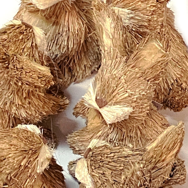 Crescent Brown Standing Bunny Straw Figurine (7" x 4" x 3")