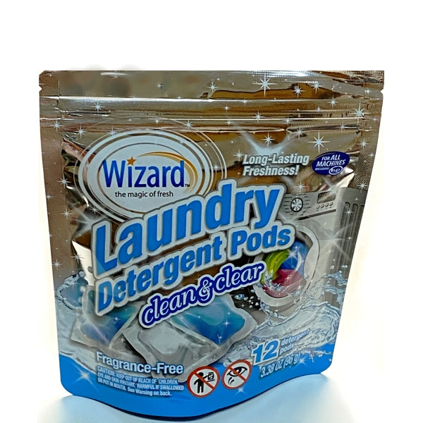 Wizard Fragrance-Free Laundry Detergent Pods (12 Pack)