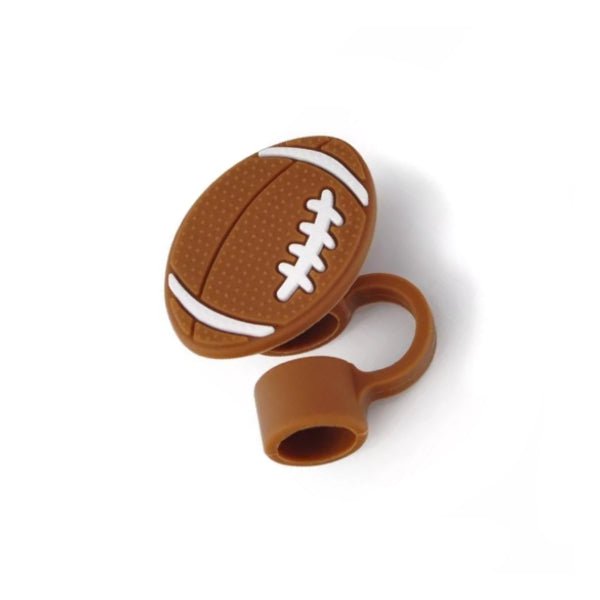Ankyo Novelty Sports Straw Topper Cover - Football (Fits Straws 0.35 - 0.39in. dia./9 - 10mm dia.) - Dollar Fanatic