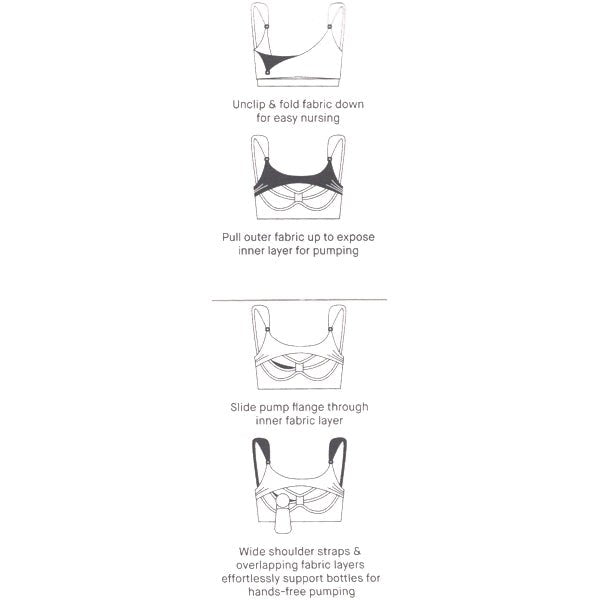 Auden 2-in-1 Nursing Bra - Nurse and Hands-Free Pump (Size M) Versatile Bra for Nursing and Pumping - DollarFanatic.com