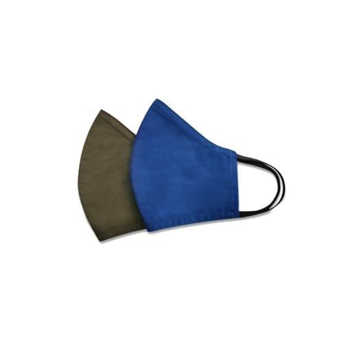 Cat & Jack Kids Fabric Face Masks with Ear Loops & Filter Pocket - Navy Blue/Olive Green (2 Pack) - DollarFanatic.com