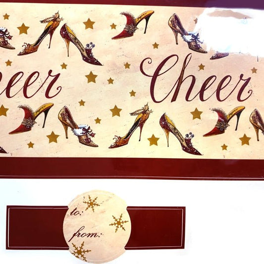 Cypress Home Holiday Gift Peel and Stick Decal Stickers for Wine Bottle - Gold/Red (1 Sheet) Personalize and Decorate Gifts - Dollar Fanatic