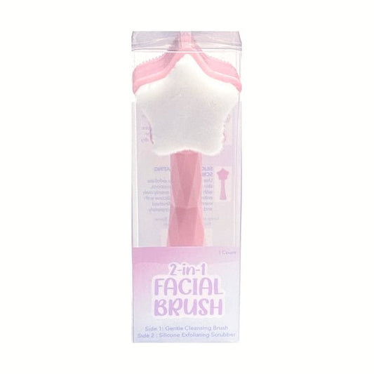 Dual Star - Shaped Facial Brush - Cleansing Brush/Exfoliating Scrubber (Select Blue or Pink) - Dollar Fanatic