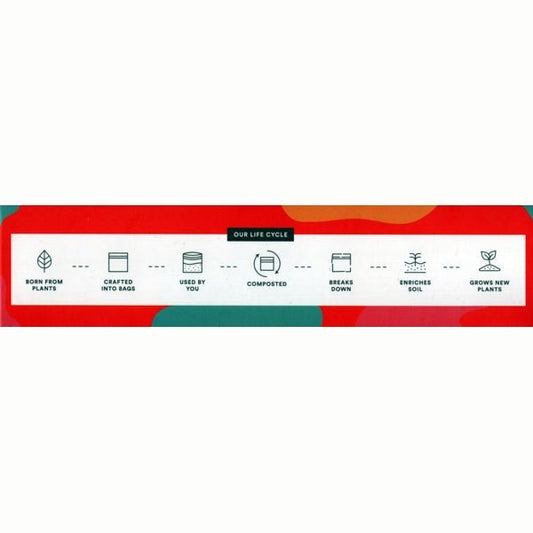 Eco Soul Compostable Plant - Based Seal Top Snack Size Storage Bags (25 Pack) 100% Plant - Based, BPA Free - Dollar Fanatic