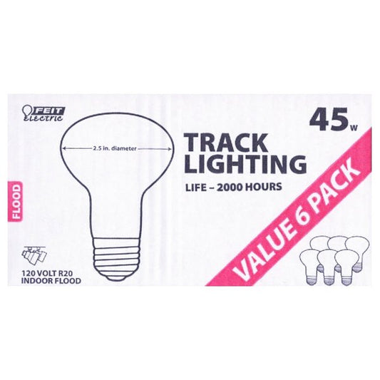 Feit Electric 45 Watt R20 Indoor Flood Light Bulbs (6 Pack) - Dollar Fanatic
