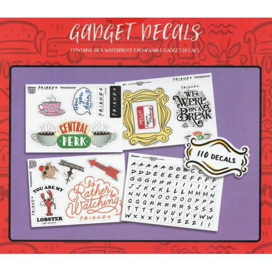 Friends Television Series Gadget Decal Stickers (4 Sheets) Reusable and Waterproof - Dollar Fanatic
