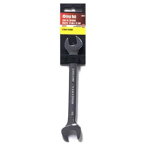 Great Neck 14MM x 15MM Drop Forged Steel Open End Wrench (S4012) Chrome Vanadium - DollarFanatic.com