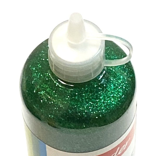 Leader Washable Non - Toxic Glitter Glue - Green (8 fl. oz.) Great for Slime - Dollar Fanatic