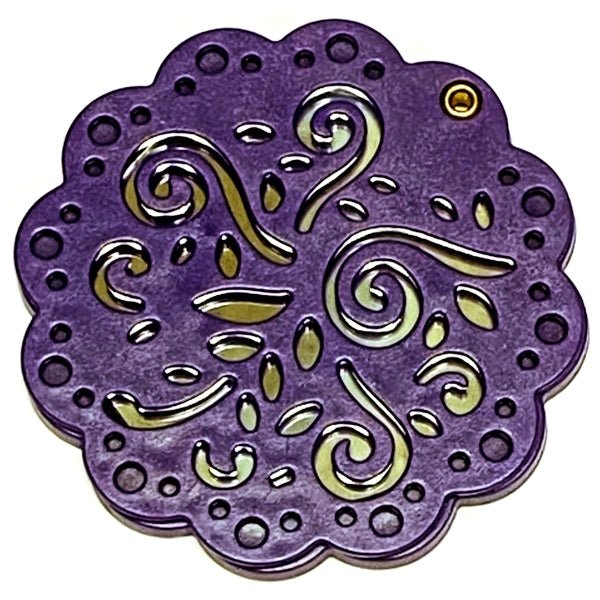 Modesa Floral Compact Mirror On - the - Go (2.75 in. dia.) Colors Vary - Dollar Fanatic