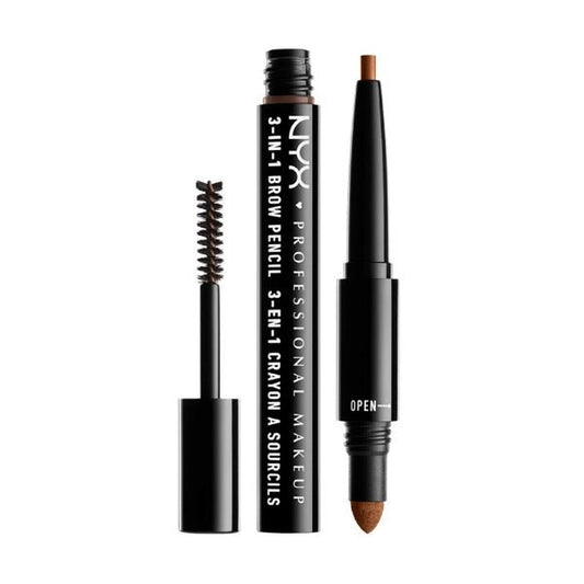 NYX 3 - in - 1 Brow Sculpting Pencil/Powder/Mascara (Auburn) Define, Fill, Set Eyebrows - 2 for $5