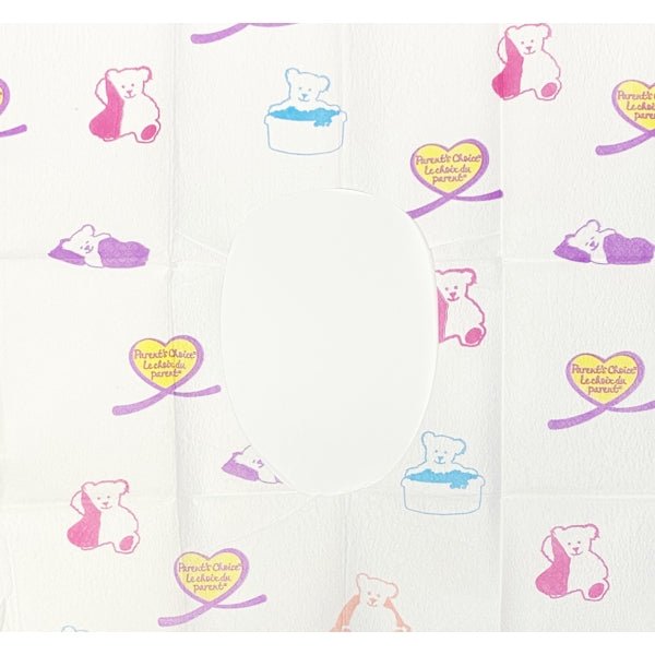 Parent's Choice Leakproof Disposable Hygienic Potty Protector Covers - Teddy Bears (4 Pack) Toilet Seat Covers with 3 Protective Layers - Dollar Fanatic