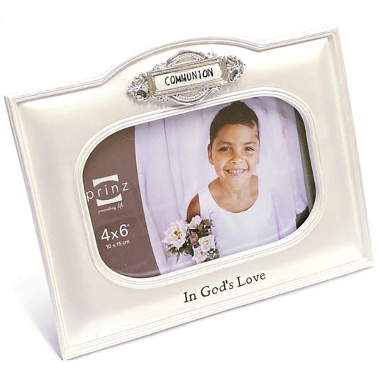 Prinz Communion In God's Love Picture Frame - Pearl Finish (Holds 6" x 4" Photo) - Dollar Fanatic