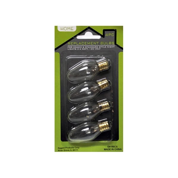 Regent Home Type C Replacement Candelabra Night Light Bulbs (4 Pack) - DollarFanatic.com