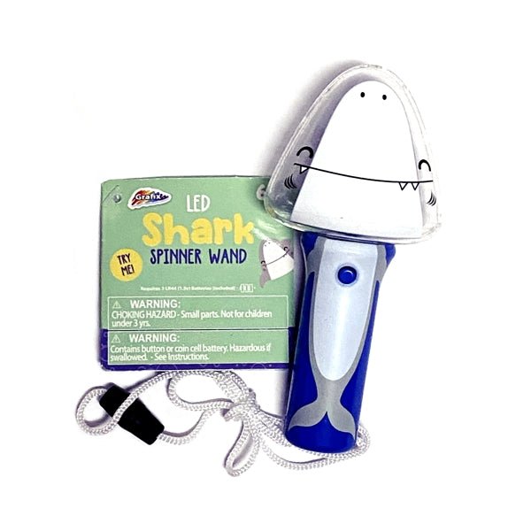 RMS Handheld LED Light Flashing Spinner Wand (Blue/Shark) - Dollar Fanatic