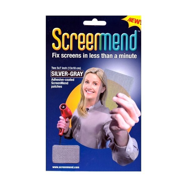 ScreenMend Window/Door Screen Repair Patches - Silver - Gray (2 Pack) Fix Screens in Less than a Minute - Dollar Fanatic