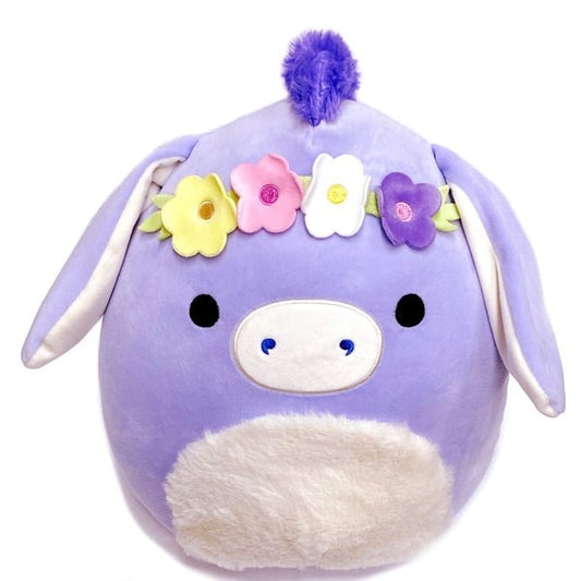 Squishmallows Milanda the Donkey Plush Toy - Floral Headband (12 Inch) Easter Holiday Collection - Dollar Fanatic