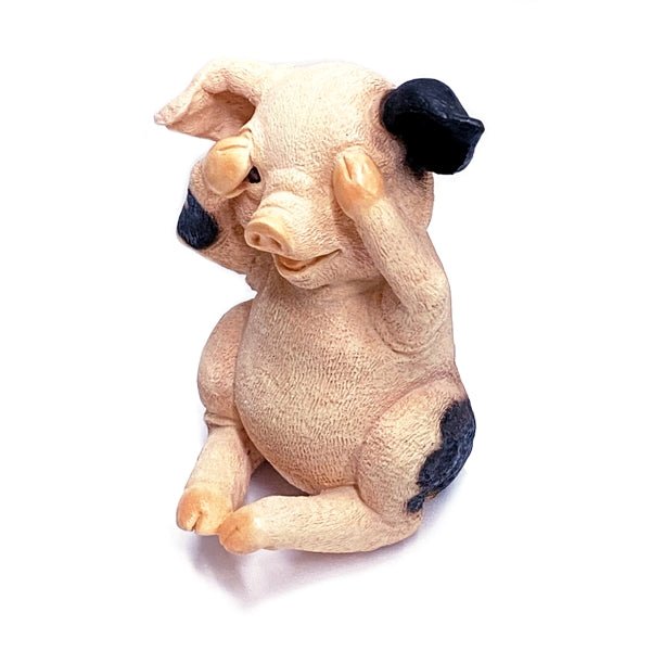 Stone Critters See No Evil/Hear No Evil/Speak No Evil Pigs Wall Hooks - SCH - 0039 (3 - Piece Set) - Dollar Fanatic