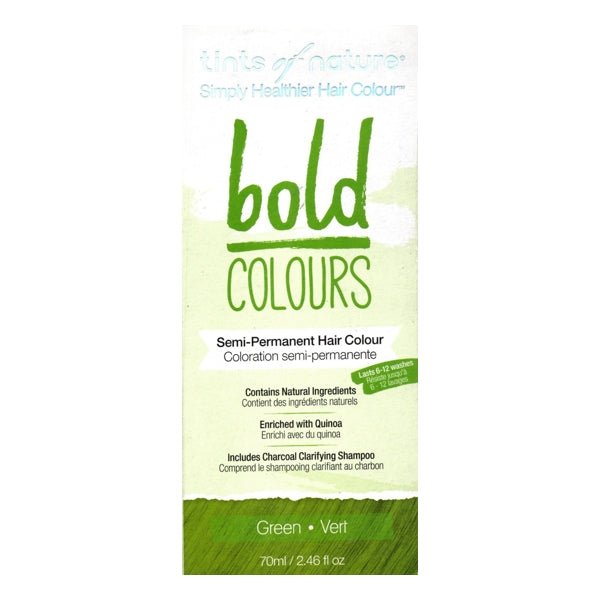 Tints of Nature Bold Colours Semi - Permanent Hair Color Kit (Green) For Natural Blonde to Bleached Blonde Hair, Lasts up to 6 - 12 Washes - Dollar Fanatic