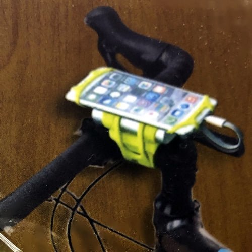 Trek Terra Universal Smart Phone Handlebar Mount for Bike, Gym Equipment, Stroller (Neon Green) - Dollar Fanatic