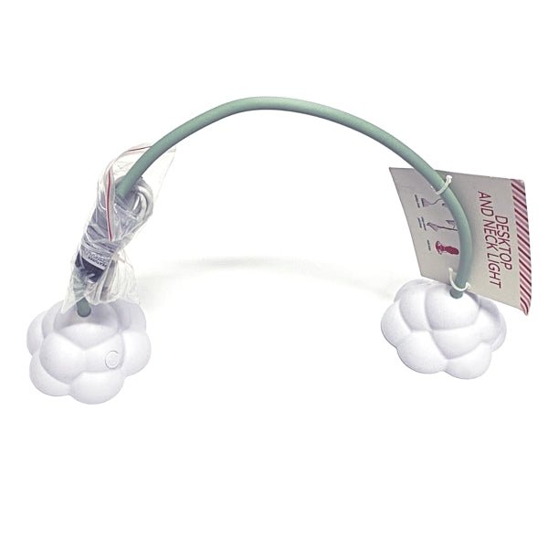 Vivitar LED Light Flexible Desk Top Lamp - White/Cloud (Includes USB - C Power Cable) Battery Powered for Travel, Can Sit Around Neck as Reading Light - Dollar Fanatic