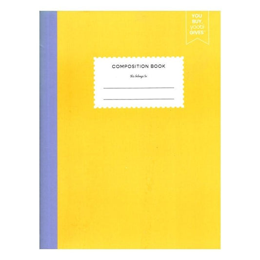 Yoobi College Ruled Composition Notebook (100 Sheets) Yellow - Dollar Fanatic