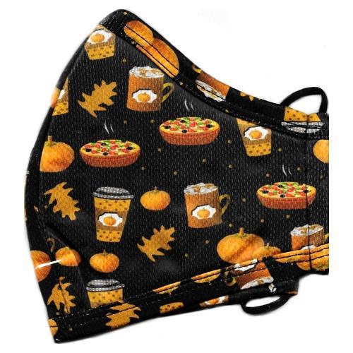 Boomer Naturals Fall Holiday Adult 3-Layer Fabric Face Mask with Ear Loops (1 Count) Select Style & Size - DollarFanatic.com