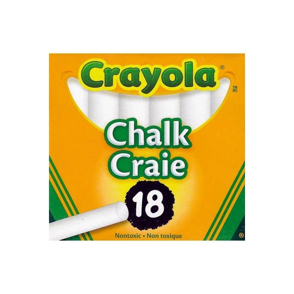 Crayola NonToxic White Chalk (18 Pack)
