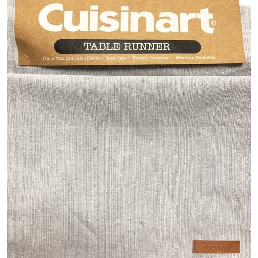 Cuisinart Chambray Table Runner - 13" x 72" (Select Color) Wrinkle Resistant, Machine Washable - DollarFanatic.com