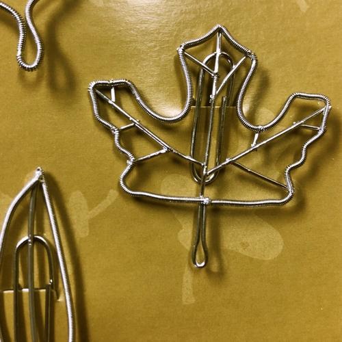 Doodles Designer Fun-shaped Metal Leaf Paper Clips - Silver (6 Pack) Gift Boxed - DollarFanatic.com