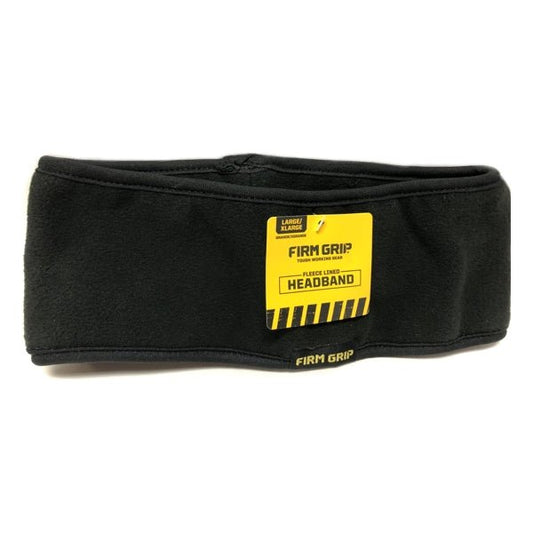 Firm Grip Winter Fleece Lined Headband - Black (Large/X-Large) - DollarFanatic.com