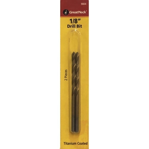 Great Neck 1/8" Titanium Coated Drill Bit Set - 2 Pack (9804) - $5 Outlet