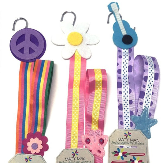 Macy May Hair Clip Accessories Organizer Ribbon Holder - Select Style (28"L x 1"W) Holds Hair Clips, Barrettes, Hair Pins, etc. - DollarFanatic.com