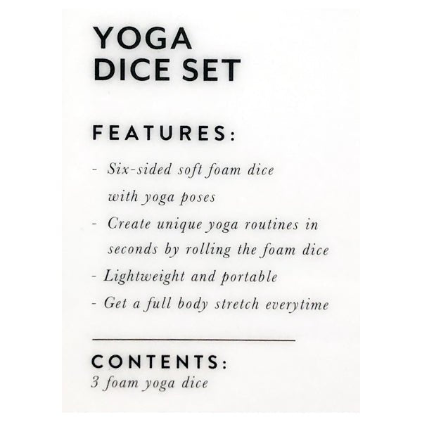 Vivitar Yoga Wellness Foam Dice Set (3-Piece Set) Roll to Stretch, Relax & Practice Self-Care - $5 Outlet