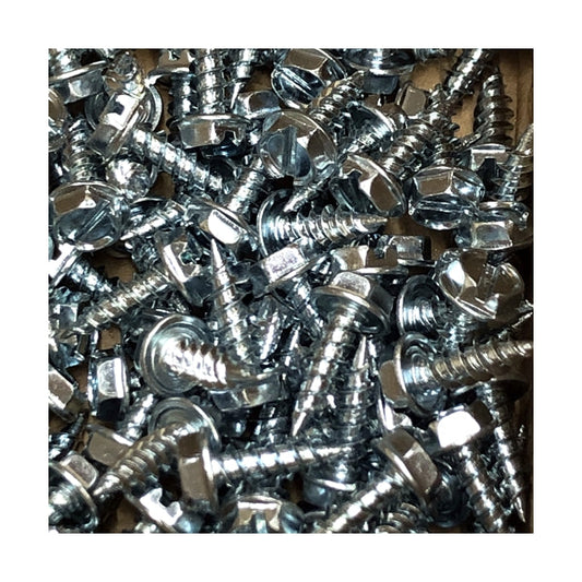 The Fastener Center 7 x 1/2" Slotted Hex Washer Head Self-Pierce Screws (100 PCS)