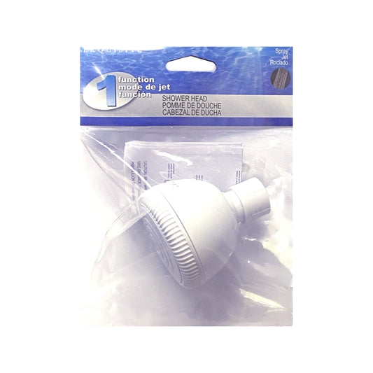 Exquisite 1-Function Spray Jet Shower Head - 520 1110WT (White)