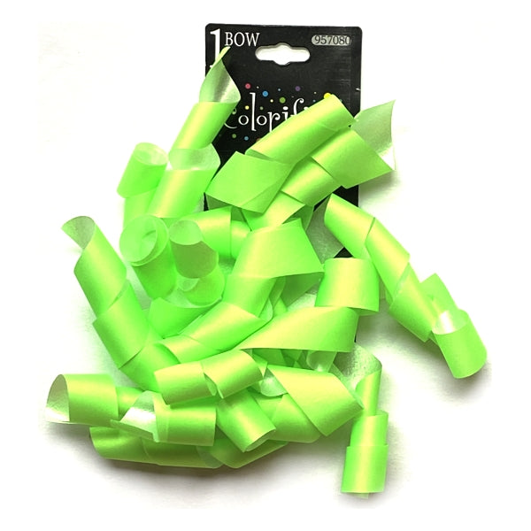 Colorifics Neon Curly Streamer Bow Gift Topper - 5" (Colors Vary)