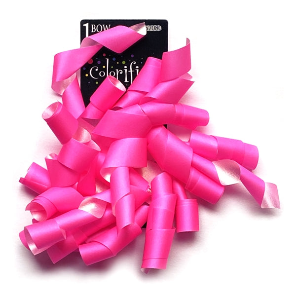 Colorifics Neon Curly Streamer Bow Gift Topper - 5" (Colors Vary)
