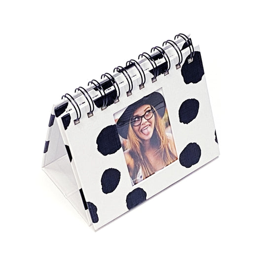 Pinnacle Stylish Desktop Flip Photo Album for 2" x 3" Photos - Select Design (Holds 40 Wallet-Size Pictures)