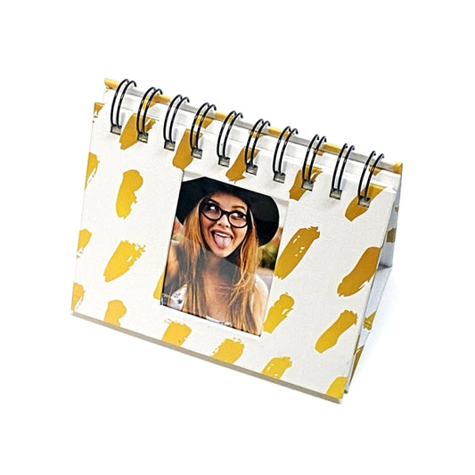 Pinnacle Stylish Desktop Flip Photo Album for 2" x 3" Photos - Select Design (Holds 40 Wallet-Size Pictures)