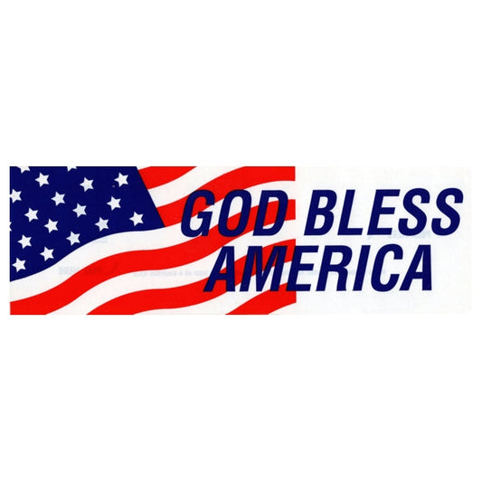 God Bless America Bumper Sticker (10" x 3.25")