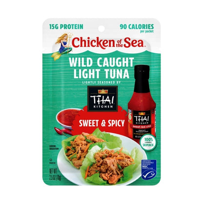 Chicken of the Sea Light Tuna Packet - Sweet and Spicy (Net Wt. 2.5 oz.) Ready-to-Eat Lightly Seasoned Wild Caught Light Tuna