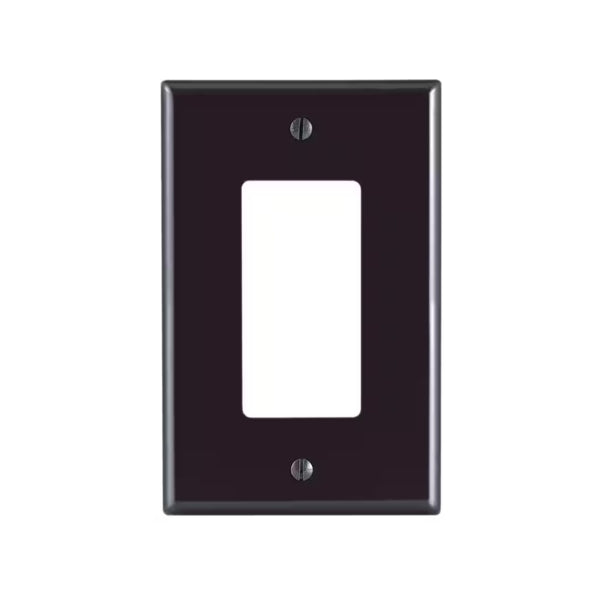 Leviton Plus 1-Gang Nylon Midway Unbreakable Wall Plate - Brown (R60-PJ26)