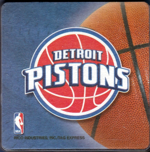 Detroit Pistons Team Premium Square Coasters Sports Collectible (10 Pack)