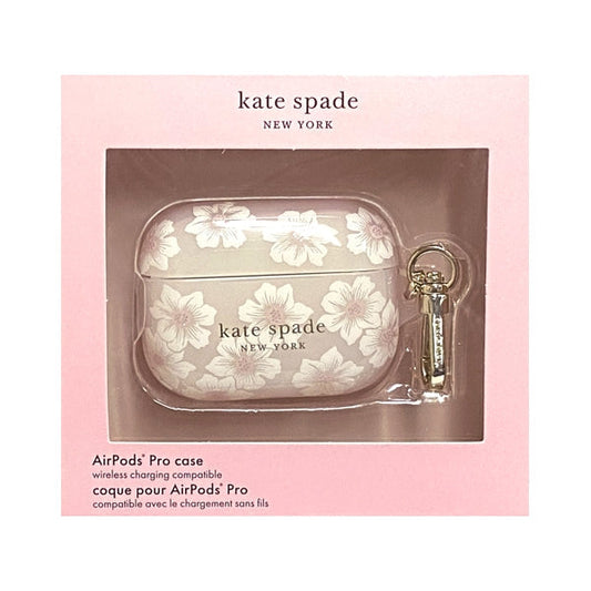 Kate Spade Ear Buds Case for Air Pods Charging Case Cover - White/Hollyhock Floral (AirPods Pro)