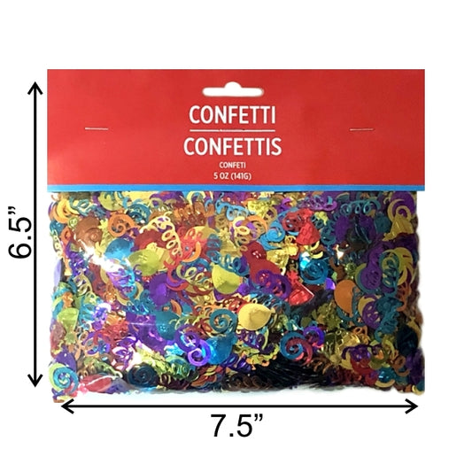 Amscan Large 5 oz Pack - Happy Birthday Party Celebration Metallic Confetti 362494C