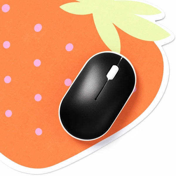 HeyDay Strawberry-Shaped Non-Slip Mouse Pad - Red (9" x 8")