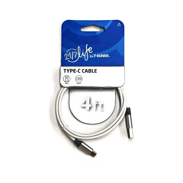 24/7 Life USB Type C Connector Charging Cable Cord for Smart Phones (4 ft.) Select Color - Dollar Fanatic